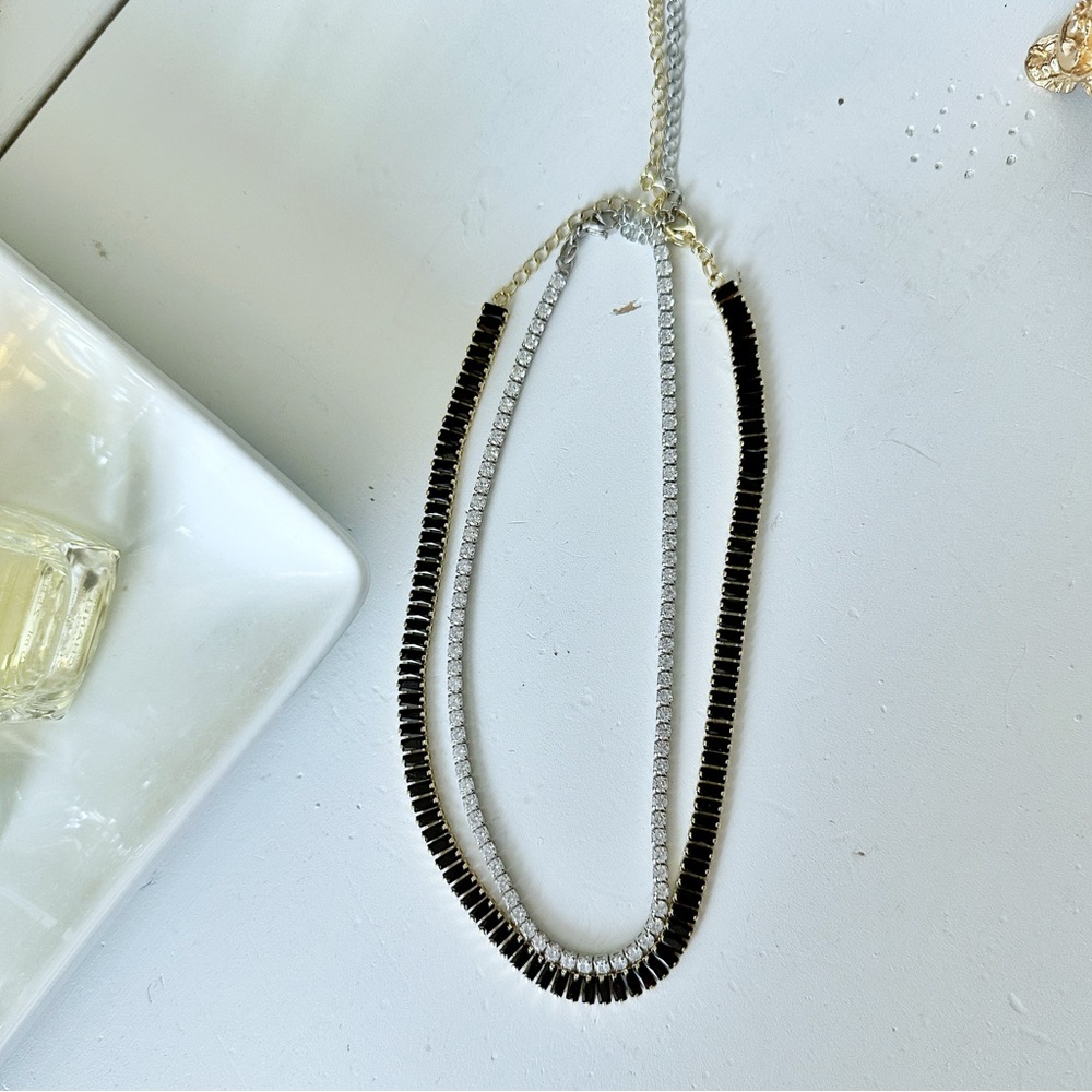 Set of 2 Tennis Necklaces